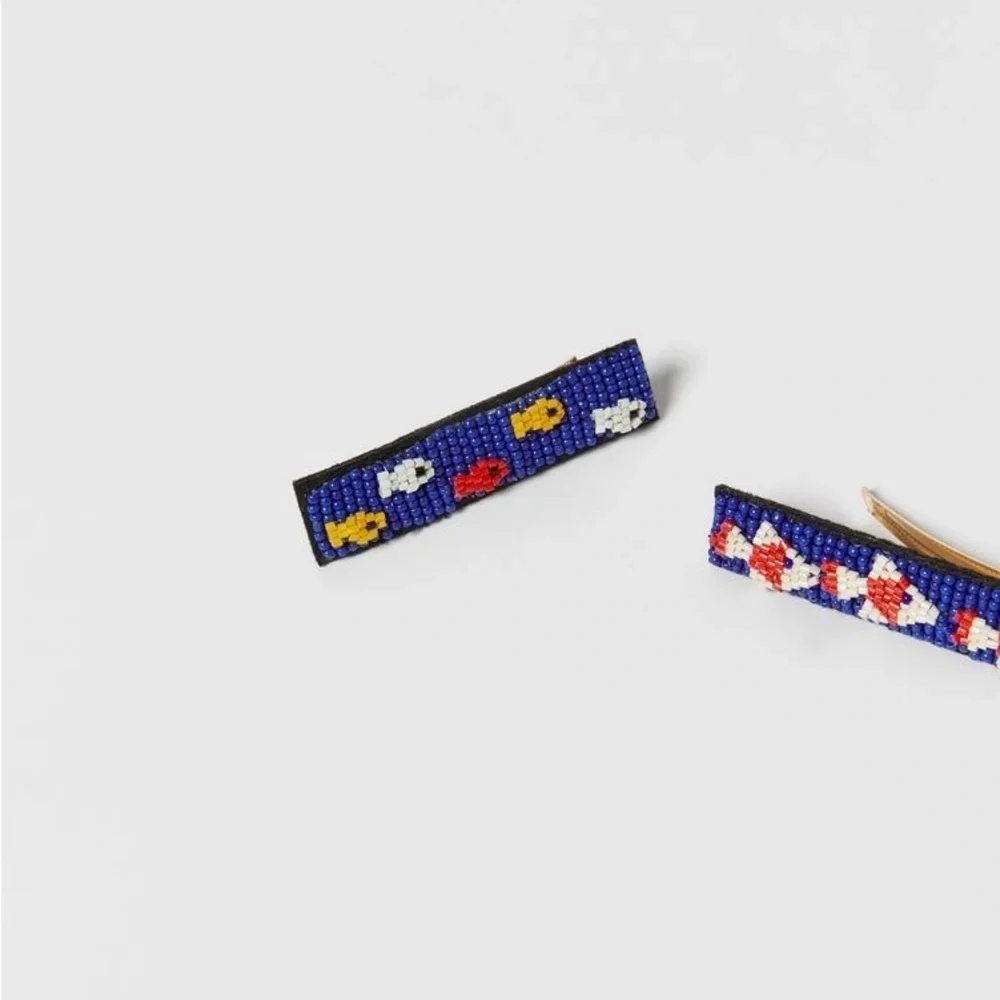 ZARA hair accessories beaded barrettes fish NWT 2pcs 🐠🐠